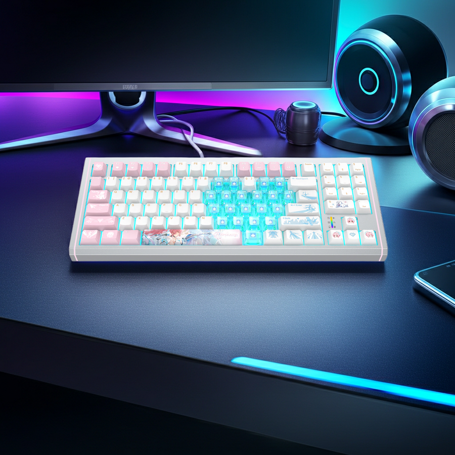 Aemeath Snowfluff Whispers Themed Keyboard