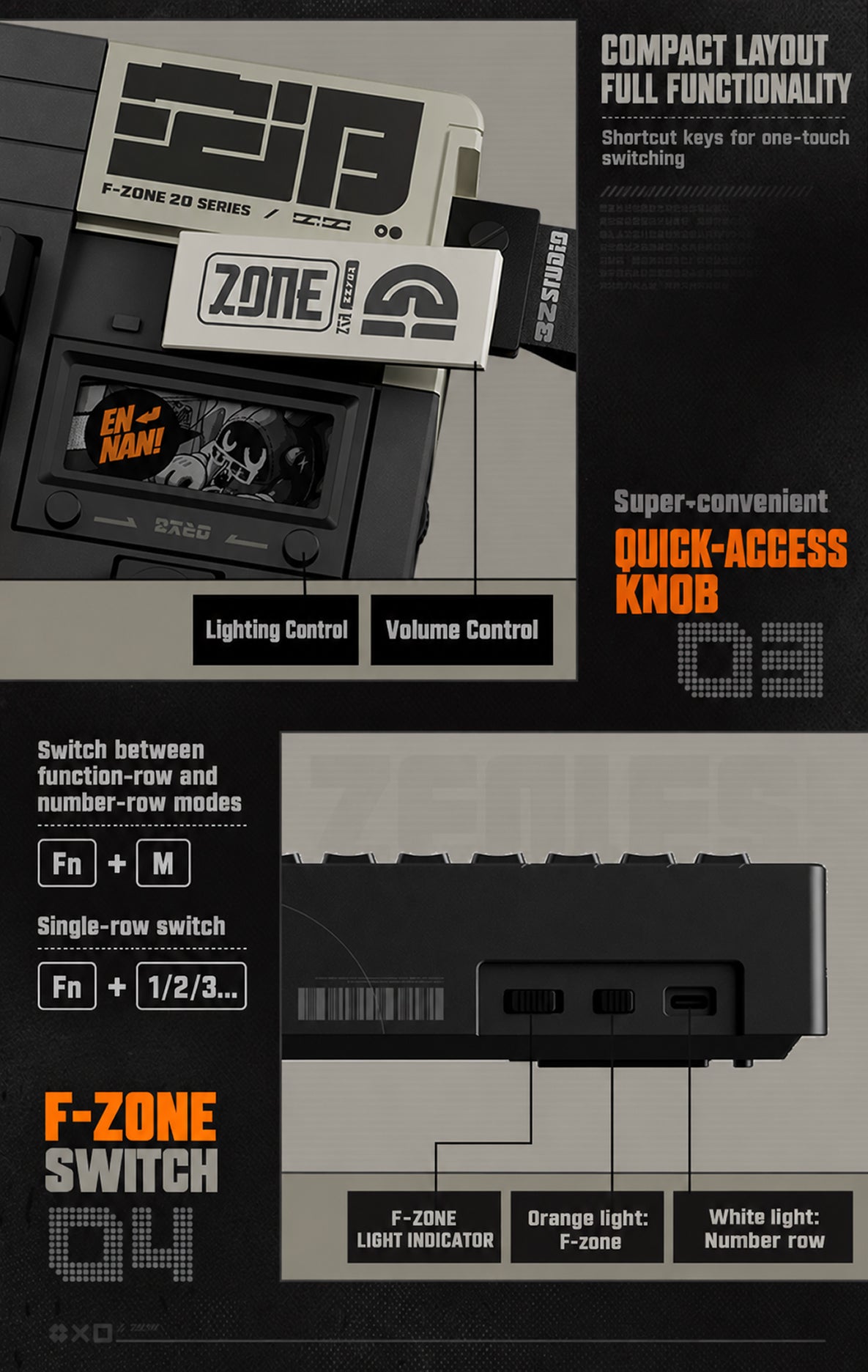 Zenless Zone Zero 3Z Studio "Tidal Noise" Custom Tri-Mode Mechanical Keyboard & Custom Accessory