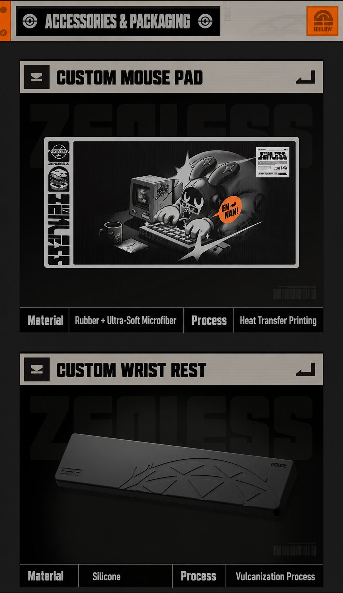 Zenless Zone Zero 3Z Studio "Tidal Noise" Custom Tri-Mode Mechanical Keyboard & Custom Accessory