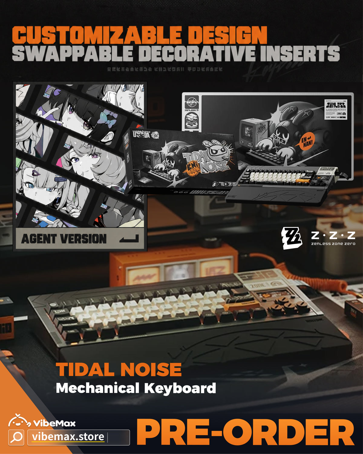 Zenless Zone Zero 3Z Studio "Tidal Noise" Custom Tri-Mode Mechanical Keyboard is Now Available!