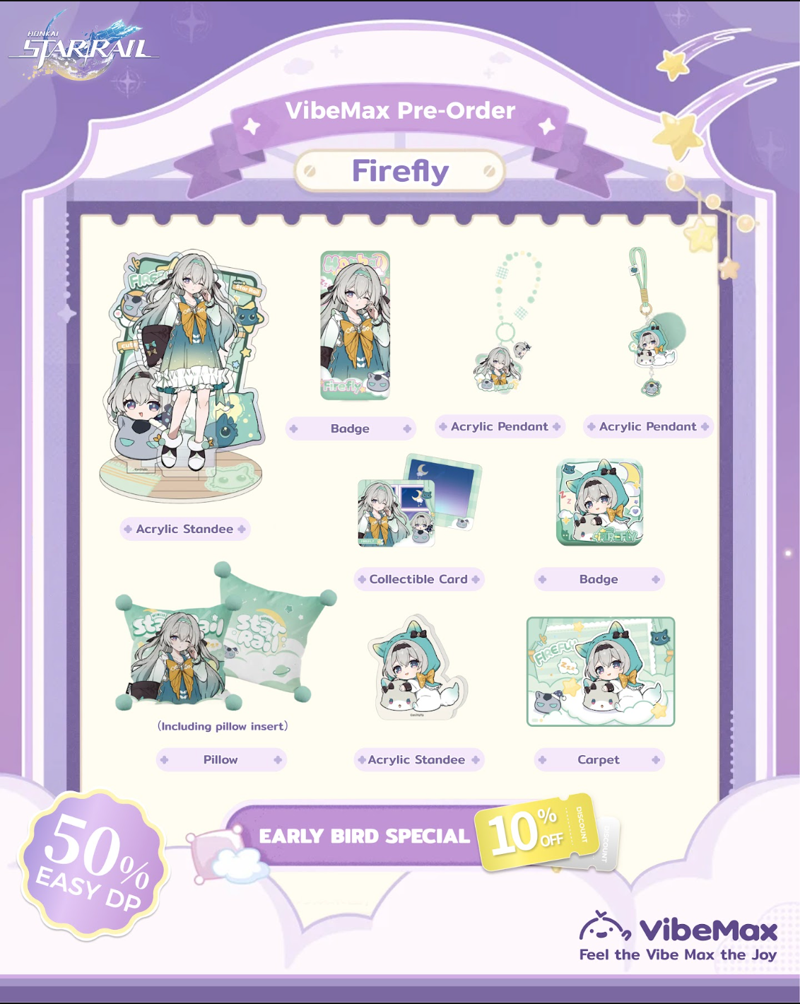 The brand-new "Girls' Dormitory Series" merch for Honkai: Star Rail 