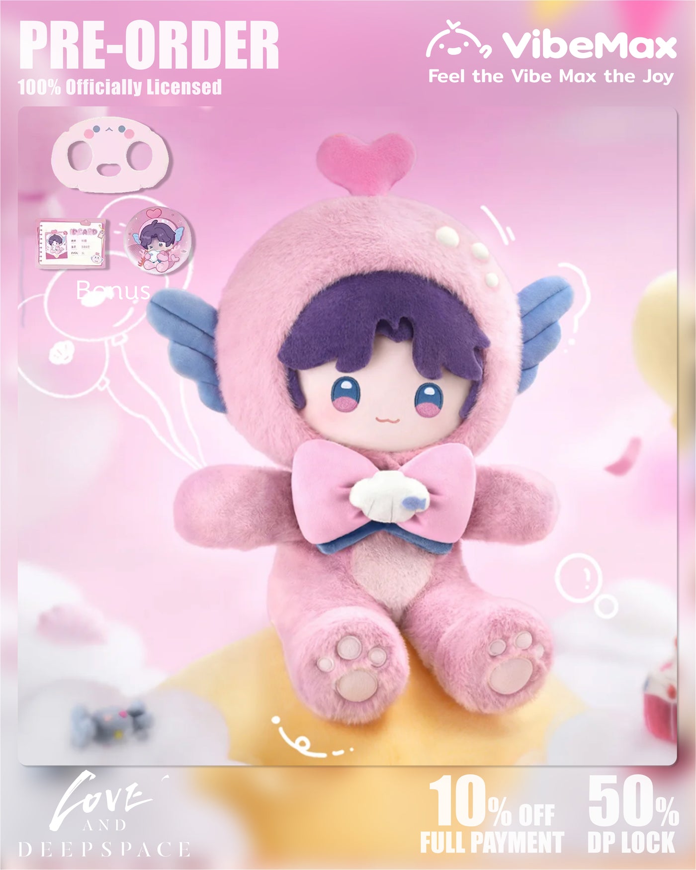 Love and Deepspace Fluffy Party Series 40cm Plushie Doll - Official PreOrder