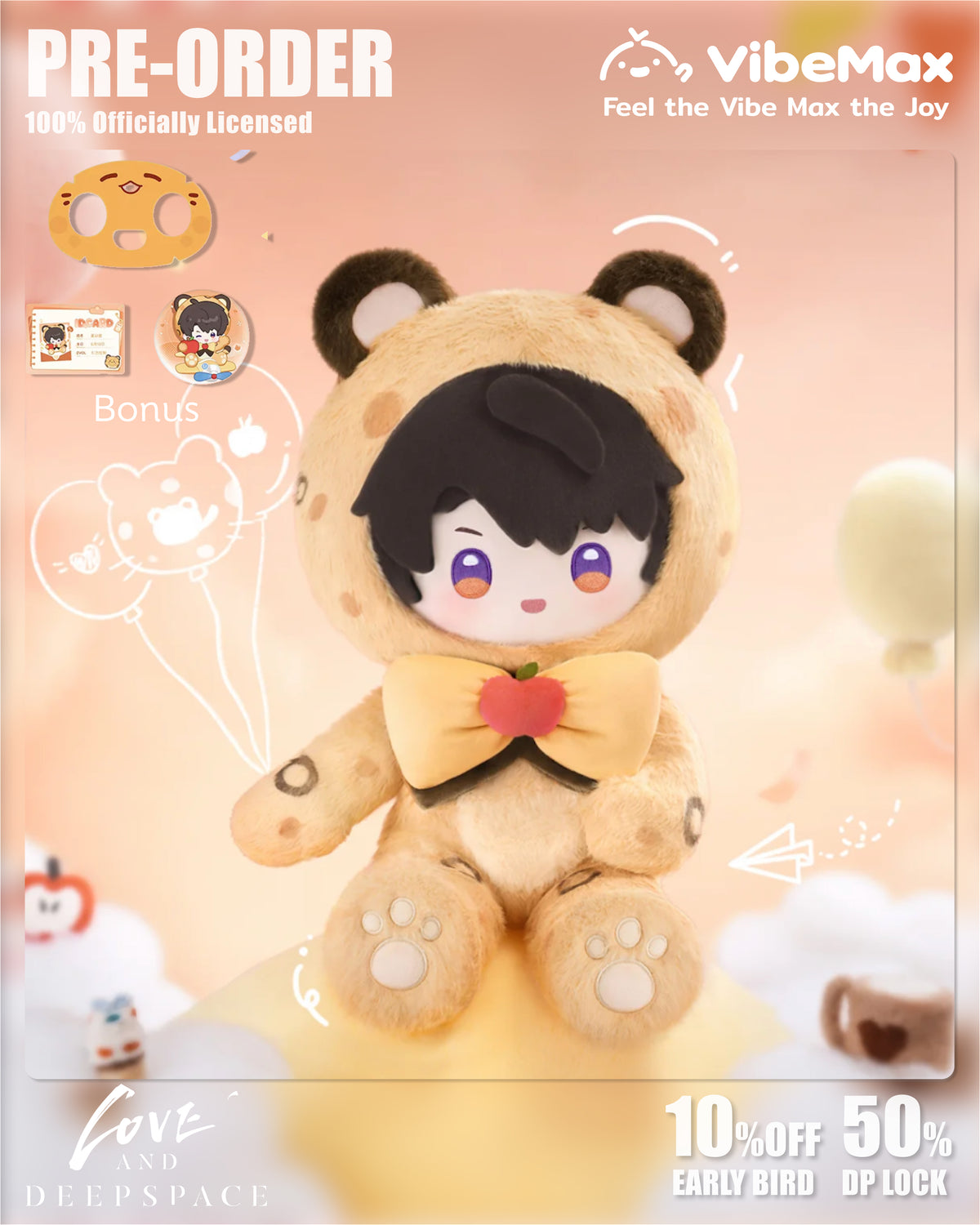 Love and Deepspace Fluffy Party Series 40cm Plushie Doll - Official PreOrder