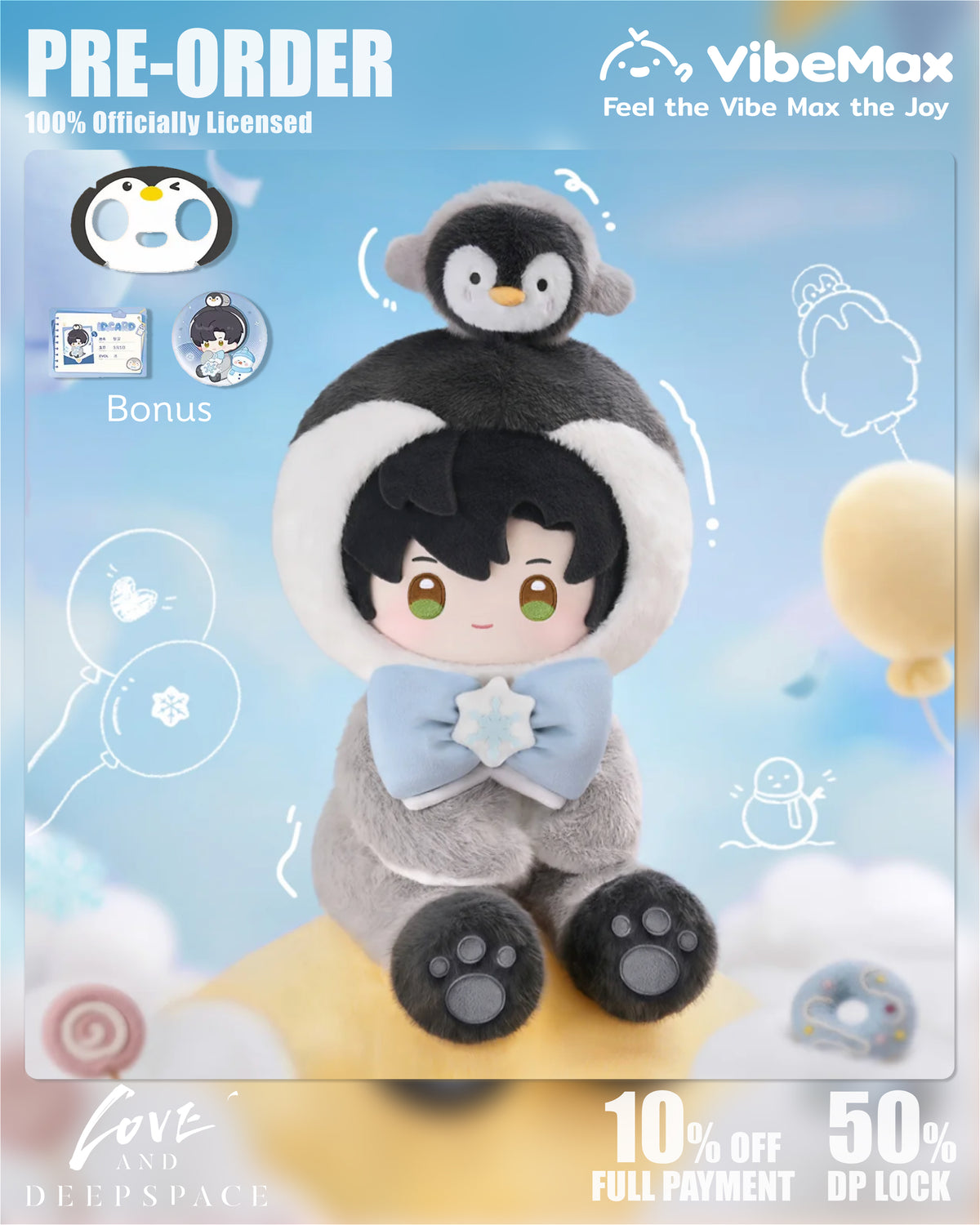 Love and Deepspace Fluffy Party Series 40cm Plushie Doll - Official PreOrder