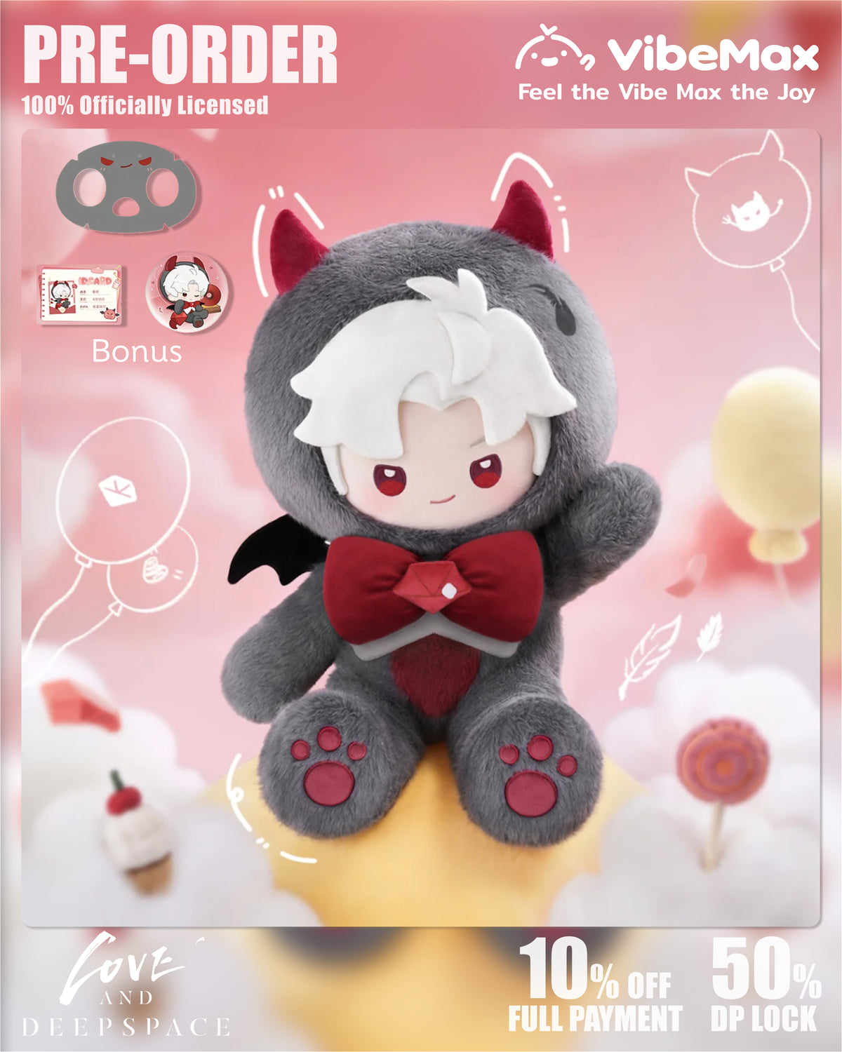 Love and Deepspace Fluffy Party Series 40cm Plushie Doll - Official PreOrder