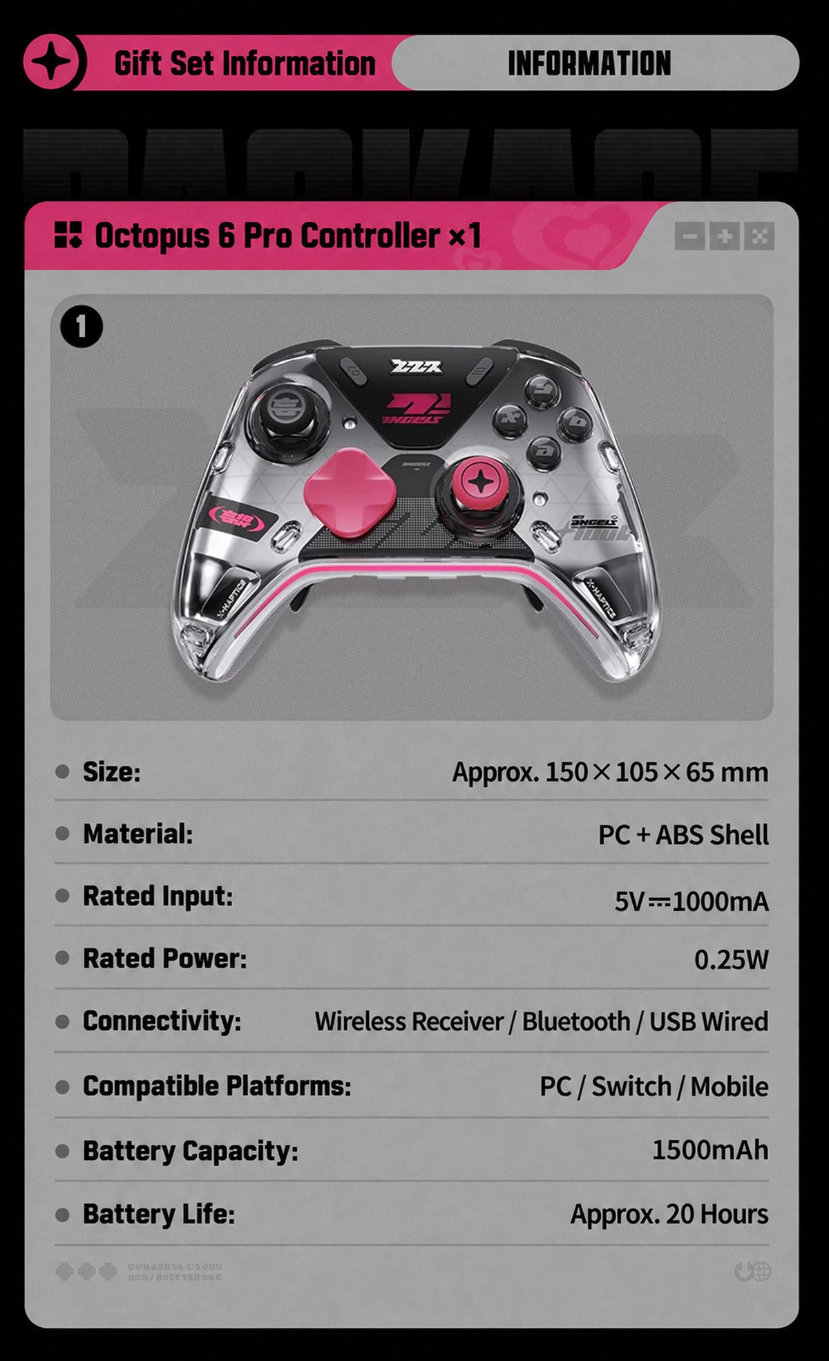 Angels of Delusion: Chain Attack Moment Flydigi Octopus 6 Pro Haptic Feedback Elite Controller Gift Set