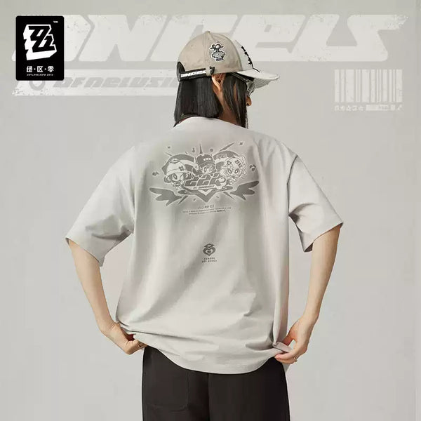 Zenless Zone Zero Angels of Delusion Color Block Printed Short Sleeve T-Shirt
