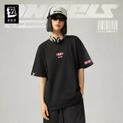 Zenless Zone Zero Angels of Delusion Color Block Printed Short Sleeve T-Shirt