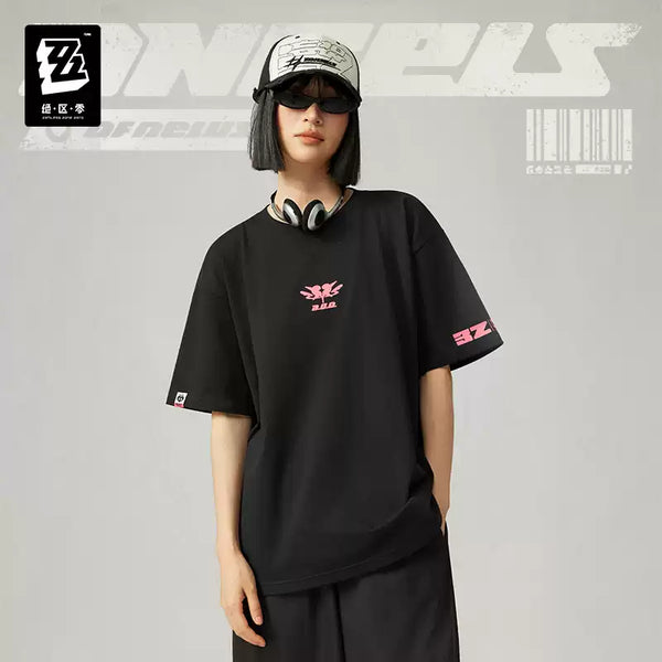 Zenless Zone Zero Angels of Delusion Color Block Printed Short Sleeve T-Shirt