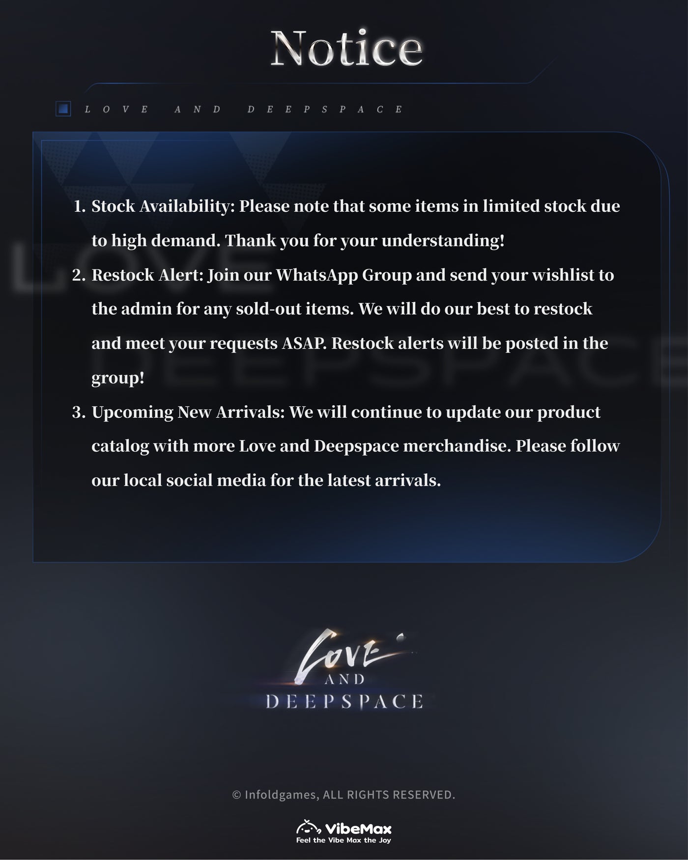 Love and Deepspace-"Always With You" Series