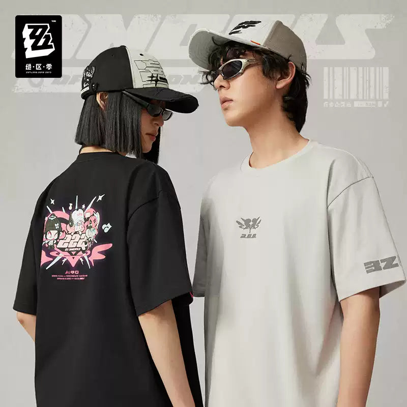 Zenless Zone Zero Angels of Delusion Color Block Printed Short Sleeve T-Shirt