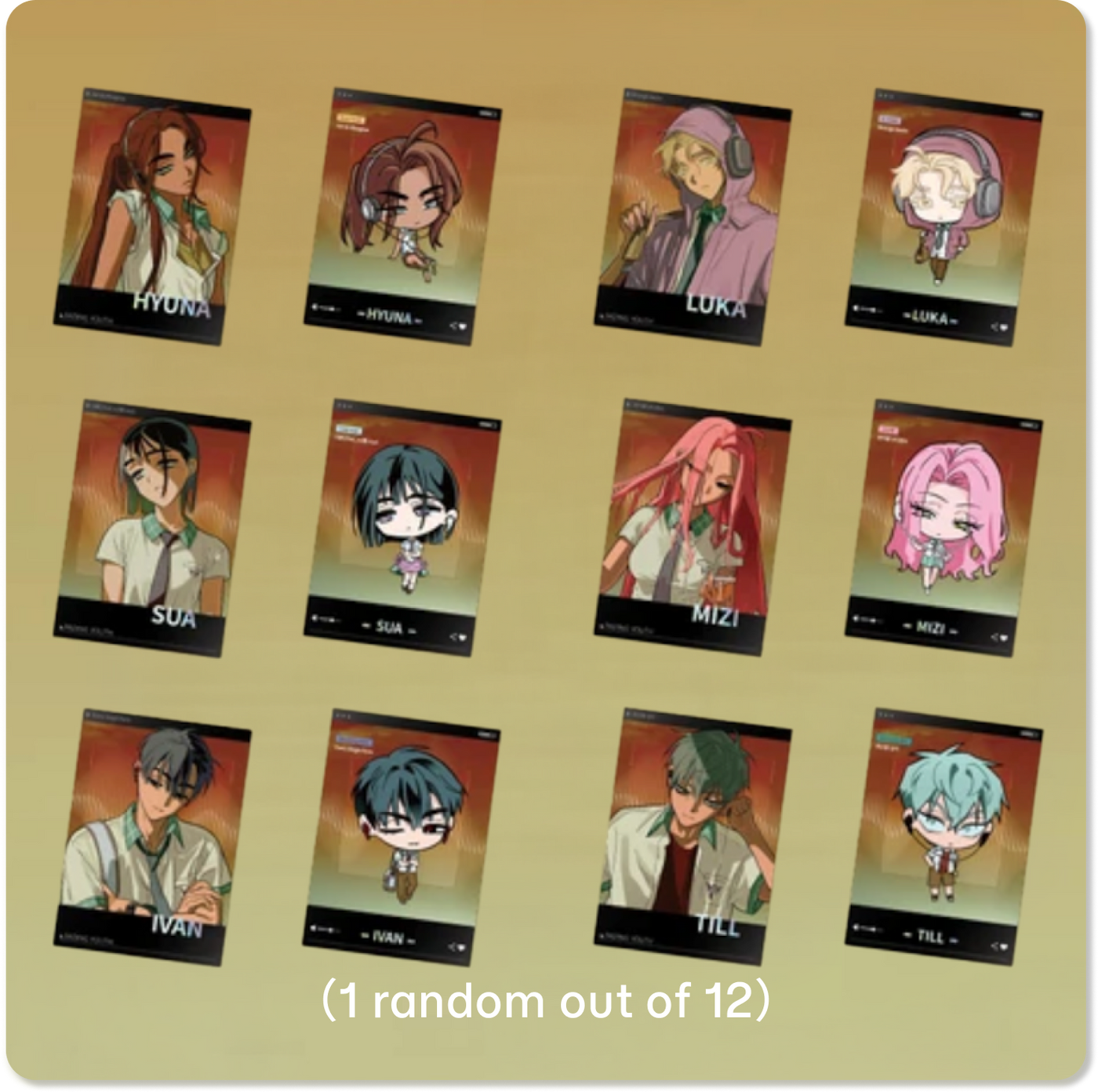 `Zombie Stage : Fading Youth Series Instax‑Style Photocard Full Box (12 Styles Total)`
