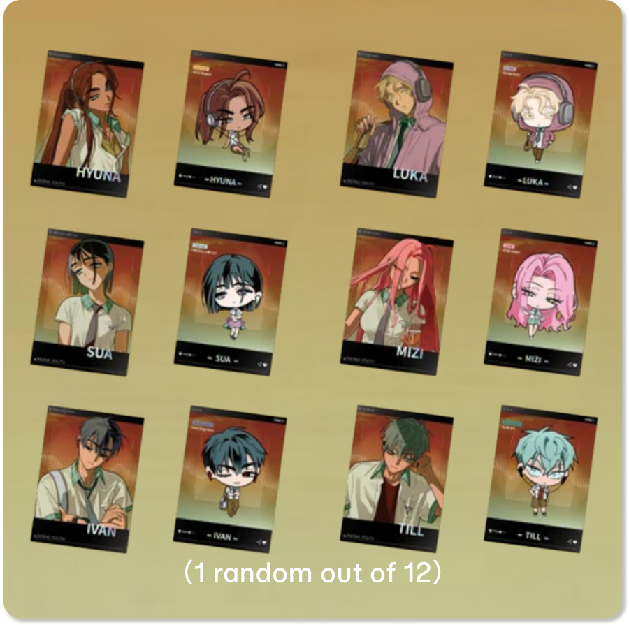 `Zombie Stage : Fading Youth Series Instax‑Style Photocard Full Box (12 Styles Total)`