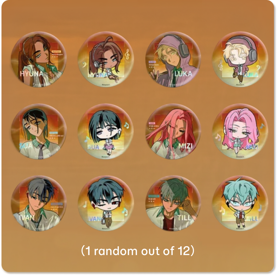 Zombie Stage : Fading Youth Series Character Badge Full Box (12 Styles Total)