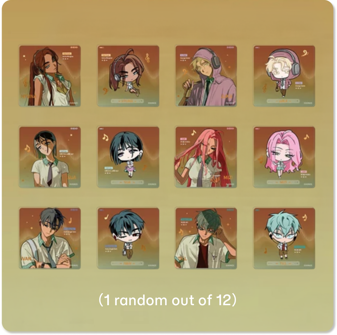 Alien Stage Zombie Stage : Fading Youth Series Acrylic Coaster Full Box (12 Styles Total)