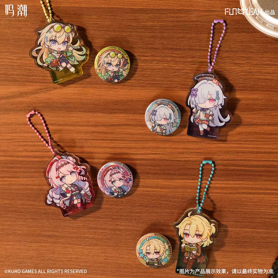 Sound‑Tide Letter Series Chibi Stand & Badge Set