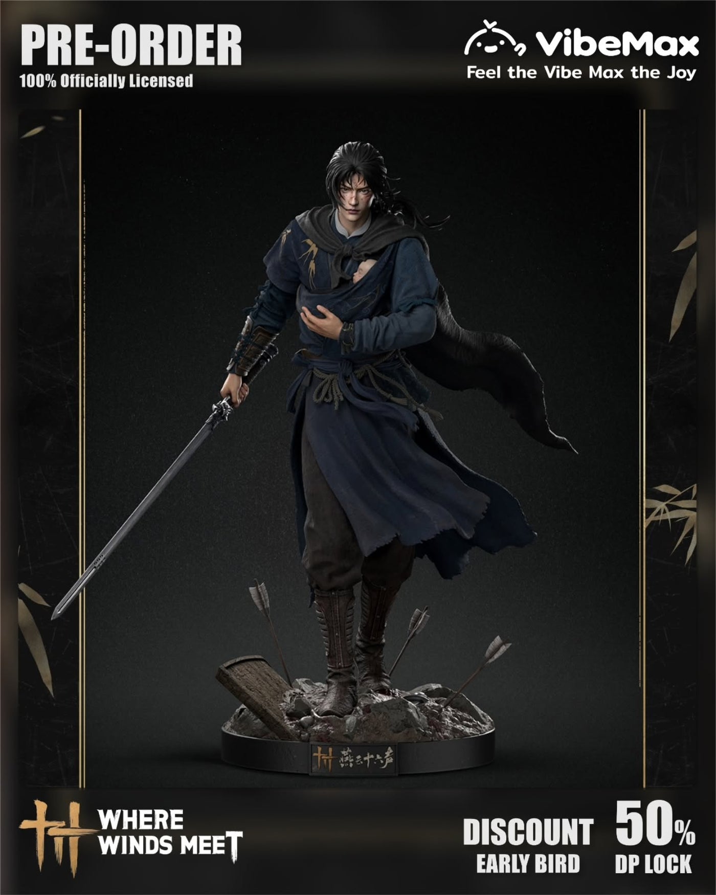 Where Winds Meet Jiang Wulang Statue - Premium Collectible