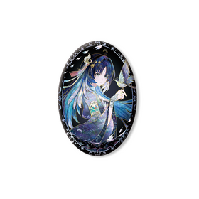 Resonator Themed Iridescent Shell Effect Tin Badge