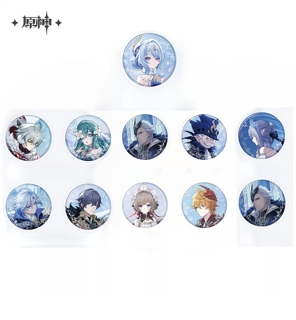 Genshin Impact Everwinter Without Mercy Series Tinplate Badge